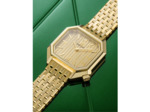 Montre March LA.B Milady Mansart Electrique 28 mm - Chevrons Or - Acier Poli Brossé 9 Maillons Doré