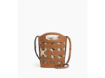 Petit sac seau Le Potier en toile coton et cuir lisse