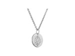 Médaille Arthus Bertrand Serrure en argent rhodié sablé, 16 mm
