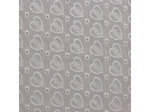 Sélection Coup de Coudre - Tissu Broderie Anglaise Ajouré à Motif Coeurs et Bords Festonnés