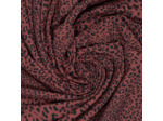 Fibre Mood - Tissu Nylon Déperlant pour Vêtements de Sport et Plein Air "Juno" - Motif Léopard sur le Fond Rouille