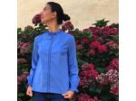 Sélection Coup de coudre - Tissu Popeline de Coton Melangé Uni Couleur Bleu Ciel