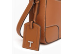 Sac bandoulière moyen modèle Romy en cuir grainé et lisse