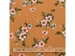 Sélection Coup de coudre - Tissu Crêpe Imprimé Fleurs sur le Fond Beige