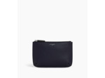 Pochette zippée petit modèle en cuir grainé