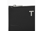 Porte cartes zippé Romy en cuir grainé
