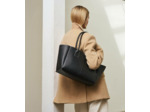 Grand sac cabas Elena en cuir grainé