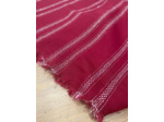 Sélection Coup de coudre - Tissu Sergé de Viscose Bordeaux aux Rayures Lurex Or