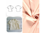 Christine Charles – Kit Couture Top Raglan Ismérie Crêpe Satin Uni Couleur Rose Saumon