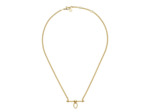 Collier Arthus Bertrand Trapèze  petit modèle anneau ouvrant en or jaune poli brillant