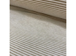 Sélection Coup de coudre - Tissu Maille Jacquard Crème aux Rayures Lurex Dorés
