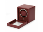 Remontoir pour montre automatique Wolf 1834 en cuir vegan bordeaux