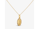 Médaille Arthus Bertrand Vierge Miraculeuse en or jaune sablé et diamants