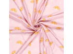 Sélection Coup de Coudre - Tissu Maille Maillot de Bain Oranges Sur le Fond Rose Pale