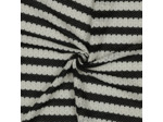 Sélection Coup de coudre – Tissu Maille Jacquard à Rayures Blanches et Noires avec Luréx