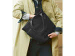 Sac cabas moyen modèle Solveig en toile coton et cuir lisse