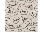 Ikatee – Lot 5 Étiquettes Tissées "Hello"