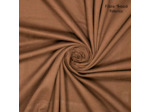 Fibre Mood - Tissu Sergé de Coton Souple "Deliz" Uni Couleur Chocolat