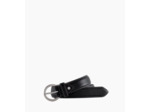Ceinture femme avec boucle ronde en cuir grainé