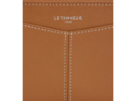 Porte monnaie zippé avec porte cartes amovible Charlotte en cuir lisse