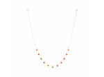 Collier La Brune & La Blonde Polka en or rose et cornaline, 42cm