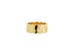 Bague Arthus Bertrand motif enlacé 8mm en or jaune et diamants, taille 54