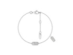 Bracelet Murat Les Pavés en argent rhodié et oxyde de zirconium