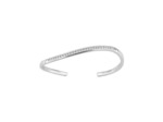 Bracelet jonc Murat Seine en argent rhodié et oxyde de zirconium