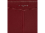 Porte monnaie zippé avec porte cartes amovible Charlotte en cuir lisse