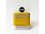 Poppy - Tissu Jersey Bord-Cotes à Rayures Lurex Doré sur le Fond Ocre (Carte de 135 cm)