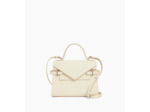 Sac à main double rabat moyen modèle Emilie en cuir grainé