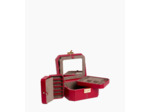Petite boite à bijoux fermoir T en cuir