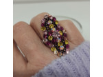 Bague vintage strass rose 24-212