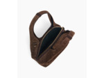 Petit sac à main Juliette en cuir refente de velours embossé crocodile
