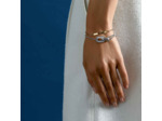 Bracelet Arthus Bertrand Ruban sur chaîne Jaseron en argent poli