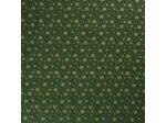 Sélection Coup de coudre - Tissu Popeline de Coton Imprimé Flocons de Neige sur le Fond Vert Foncé