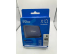 Crucial X10 1To Disque SSD Externe Portable, Jusqu’à 2100Mo/s, USB - C 3.2 Gen2, Résistance à la poussière et à l'eau classée IP65, Disque Dur Externe, Bleu Mat - Ct1000x10ssd9 - 02