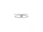 Bague Sarlane Palline en or blanc et diamant de 0.15ct