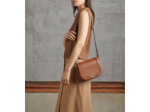 Sac bandoulière moyen modèle Ella en cuir grainé