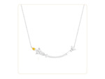 Collier Lampadaire Souriant Or Blanc