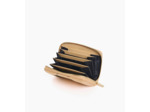 Porte cartes zippé Ella en cuir grainé