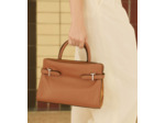 Sac à main moyen modèle Emie en cuir lisse et nubuck