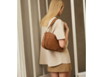 Grand sac bandoulière Héloïse en cuir lisse