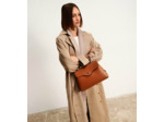 Sac à main moyen modèle Sans Couture en cuir lisse