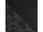 Fibre Mood - Tissu Coton Rebrodé Fleurs "Samira" Uni Noir