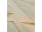 Singulière par Cousette - Tissu Coton Imprimé "Koy" Carreaux Orange Fluo sur le Fond Jaune Pale