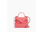 Sac à main double rabat moyen modèle Emilie en cuir signature T
