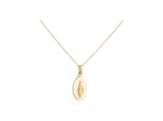 Médaille Vierge Arthus Bertrand Les Miraculeuses en or jaune et laque ivoire, 17mm