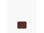 Porte monnaie zippé avec porte cartes amovible Albertine en cuir lisse