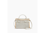 Sac à main moyen modèle Emie en cuir lisse tressé